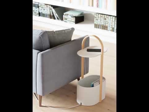 Umbra Bellwood Storage Table White & Natural