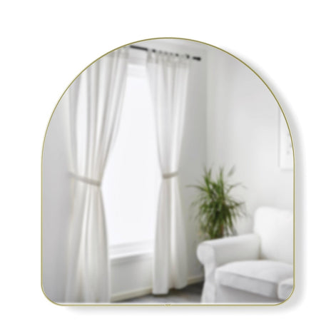 Umbra Hubba Arched Mirror Brass