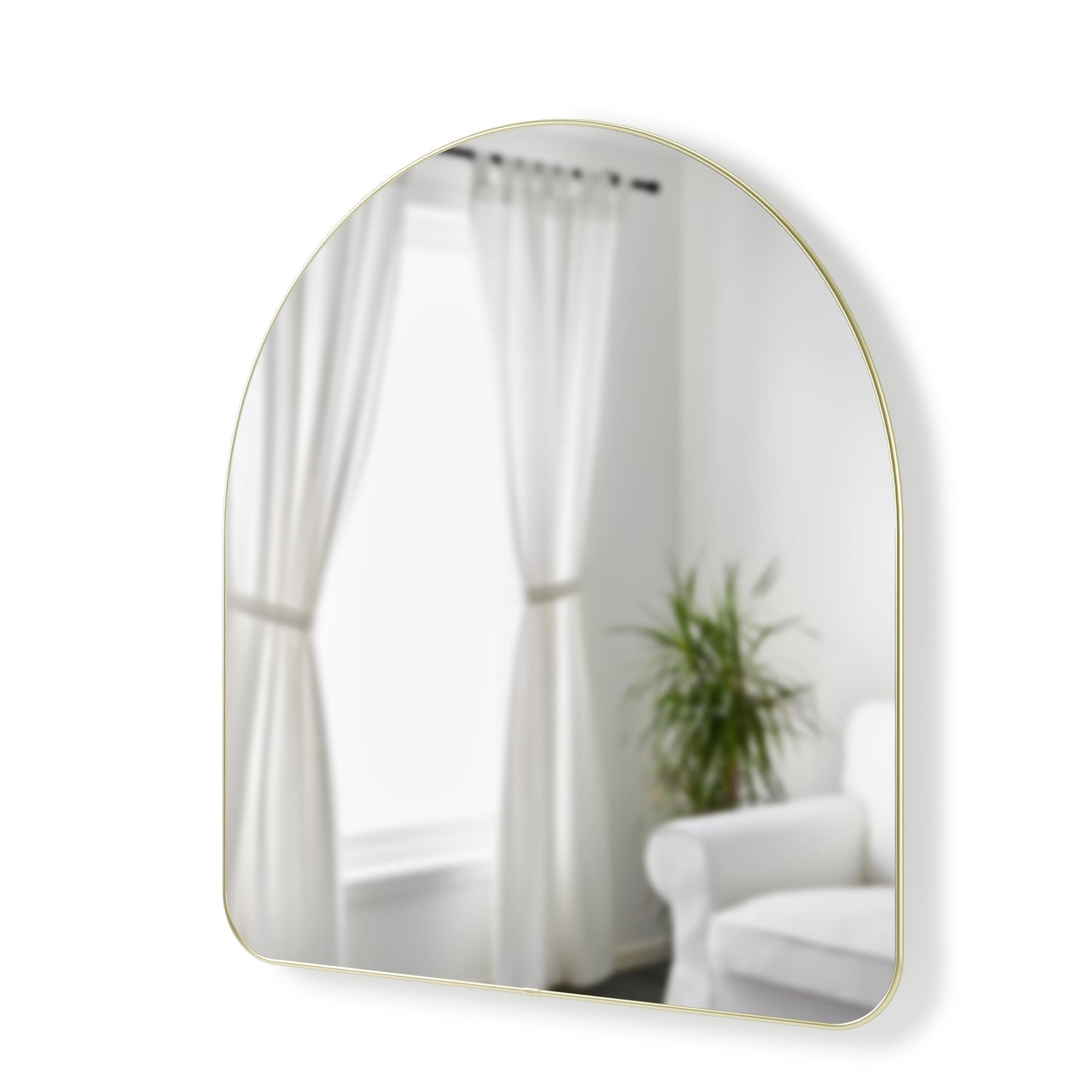 Umbra Hubba Arched Mirror Brass
