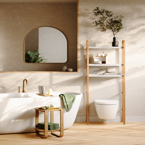 Umbra Hubba Arched Mirror Brass