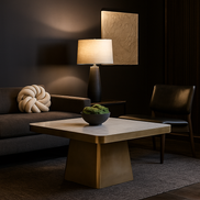 Dutton Coffee Table Gold & White Marble