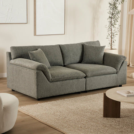 Emery 2 Seater Modular Sofa Grey