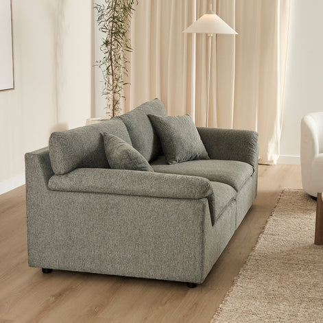 Emery 2 Seater Modular Sofa Grey