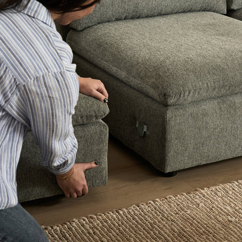 Emery 2 Seater Modular Sofa Grey
