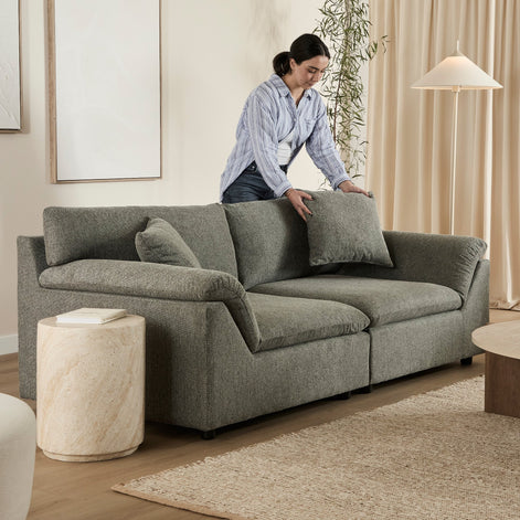 Emery 2 Seater Modular Sofa Grey