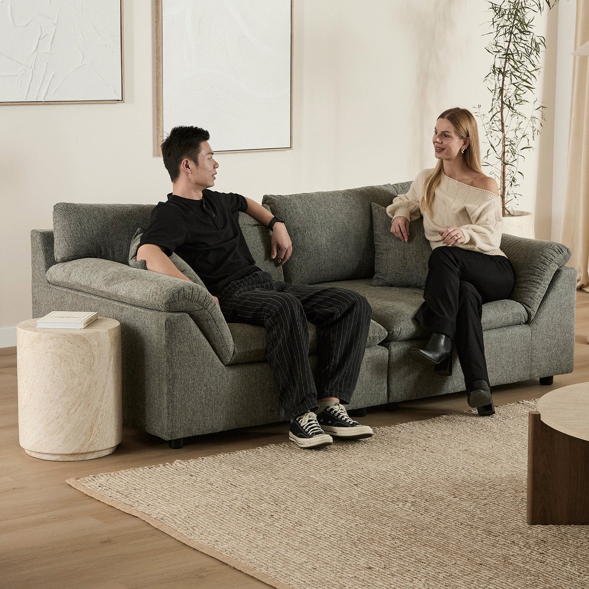 Emery 2 Seater Modular Sofa Grey