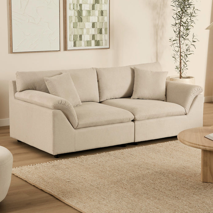 Emery 2 Seater Modular Sofa Oat