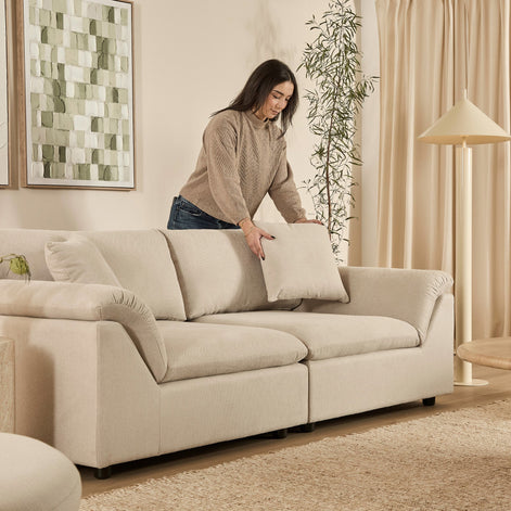Emery 2 Seater Modular Sofa Oat