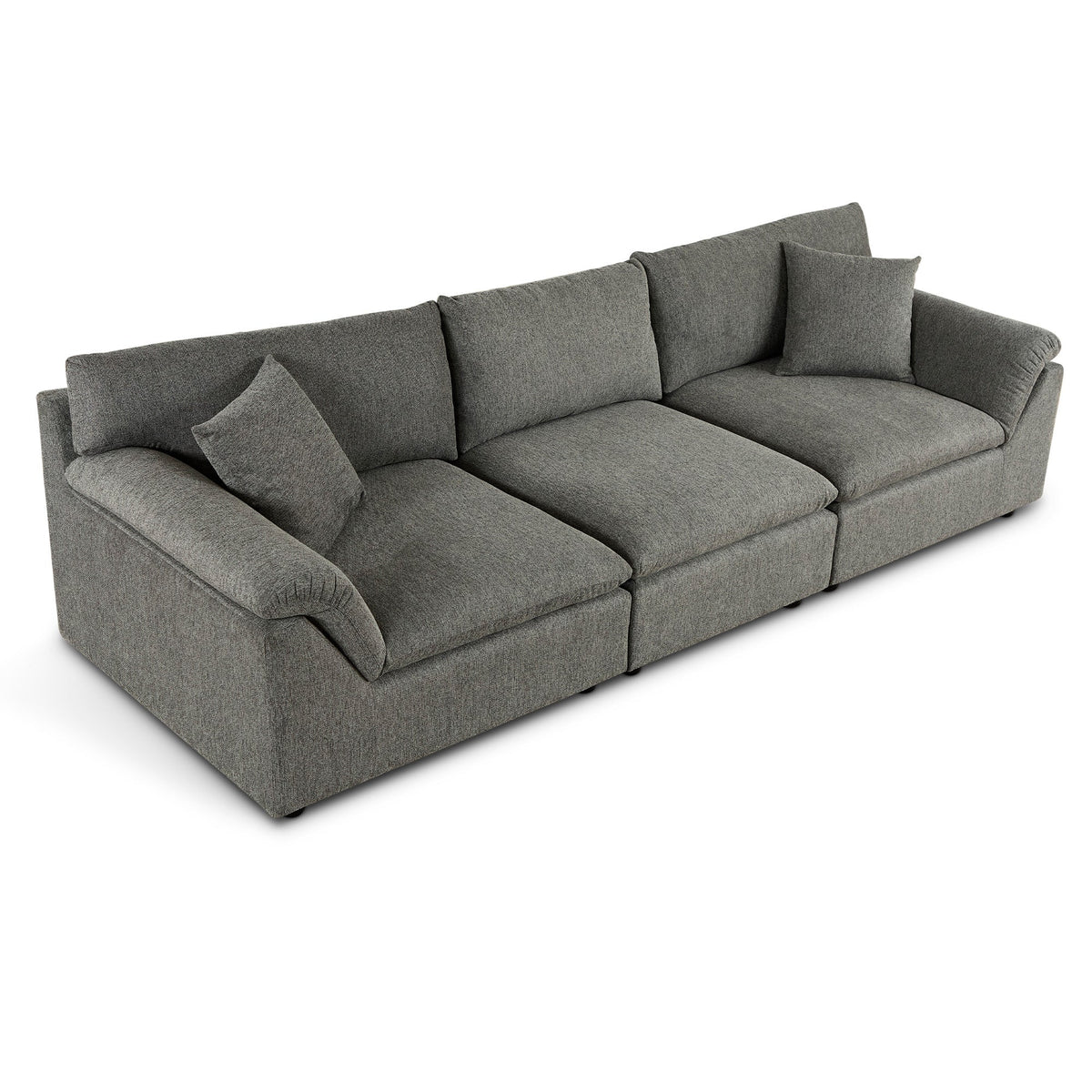 Emery 3 Seater Modular Sofa Grey