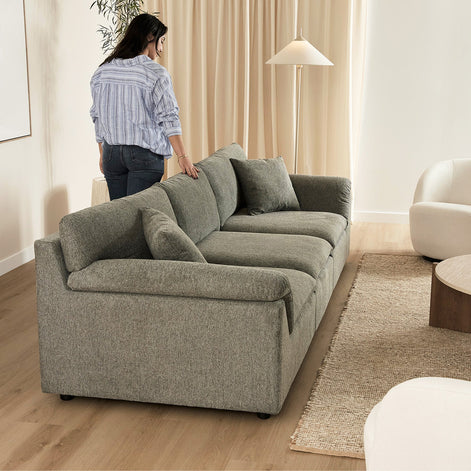 Emery 3 Seater Modular Sofa Grey