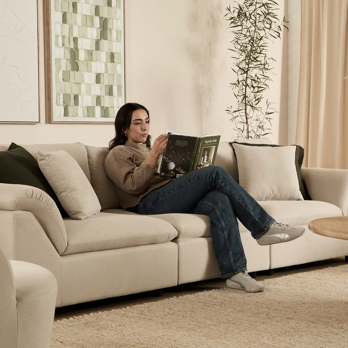 Emery 3 Seater Modular Sofa Oat