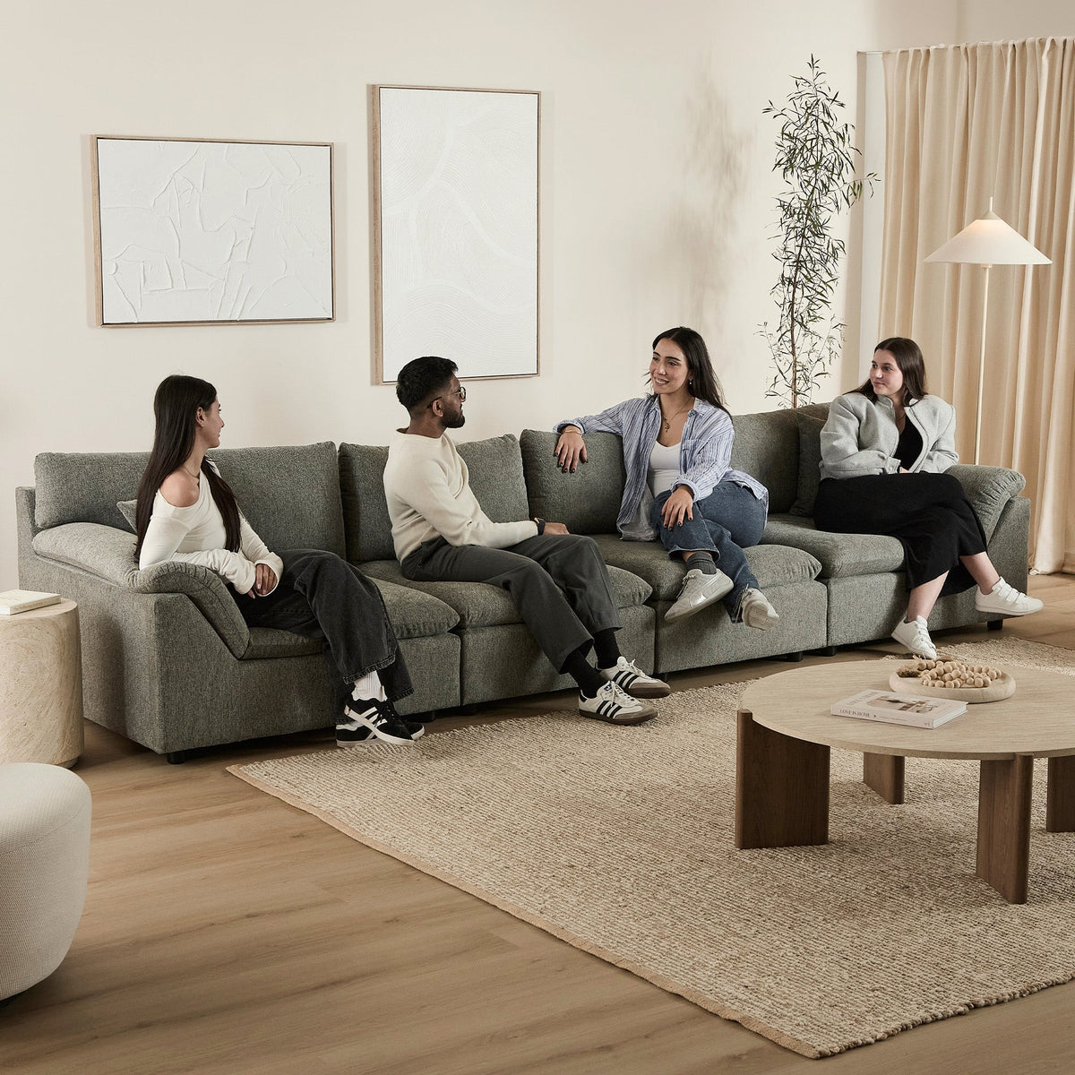 Emery 4 Seater Modular Sofa Grey