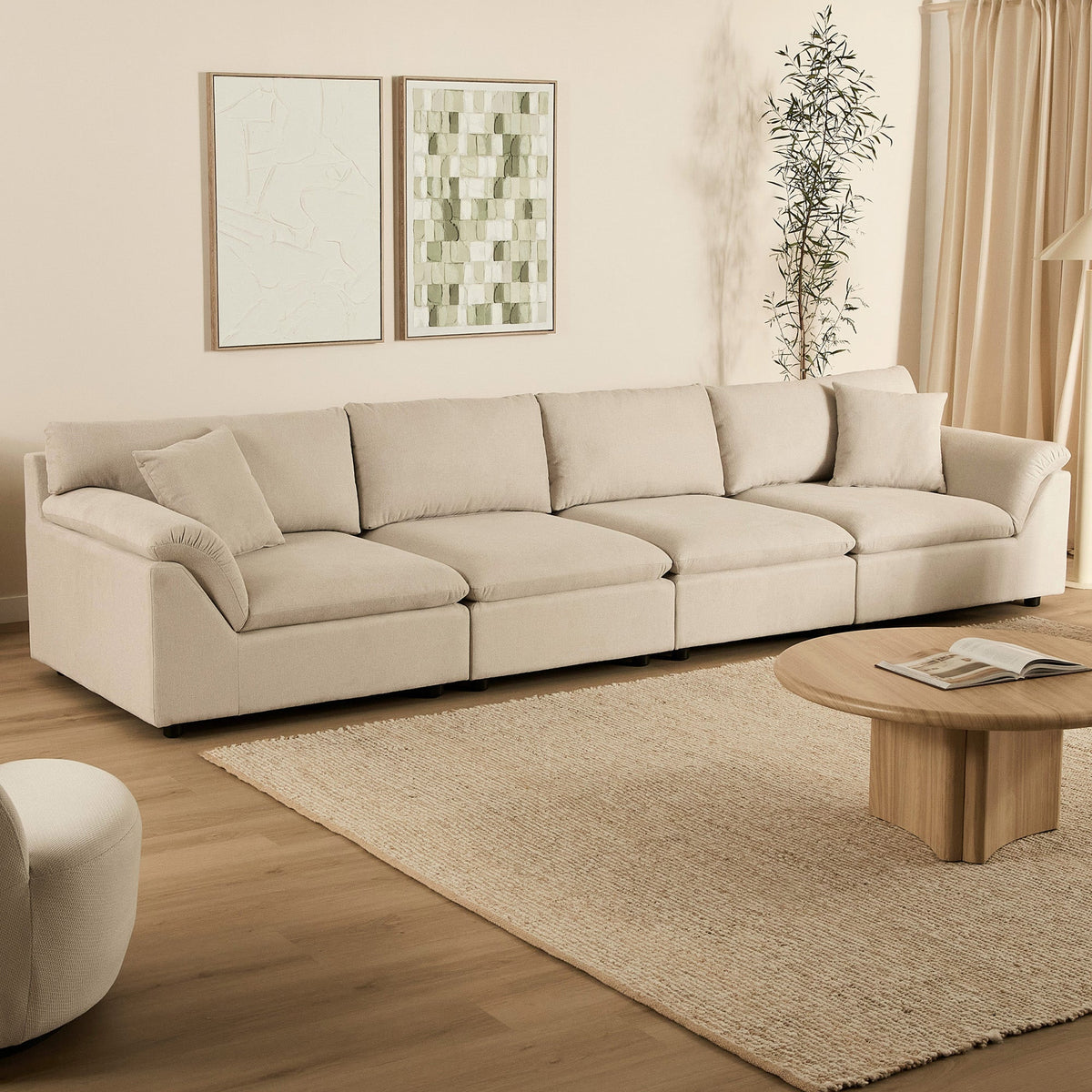 Emery 4 Seater Modular Sofa Oat