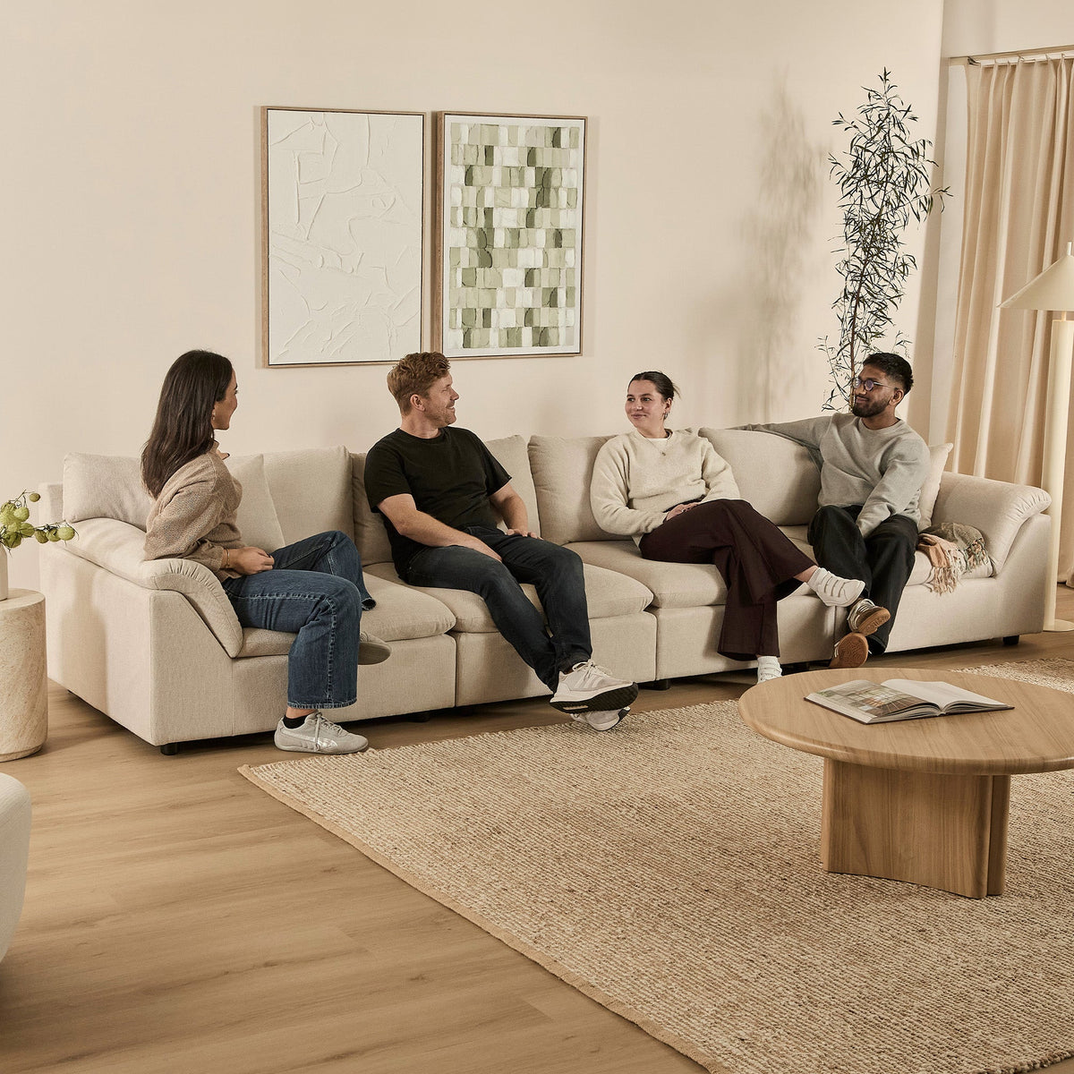Emery 4 Seater Modular Sofa Oat