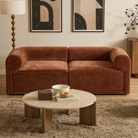 Tully 2 Seater Modular Sofa Cinnamon