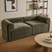 Tully 2 Seater Modular Sofa Olive