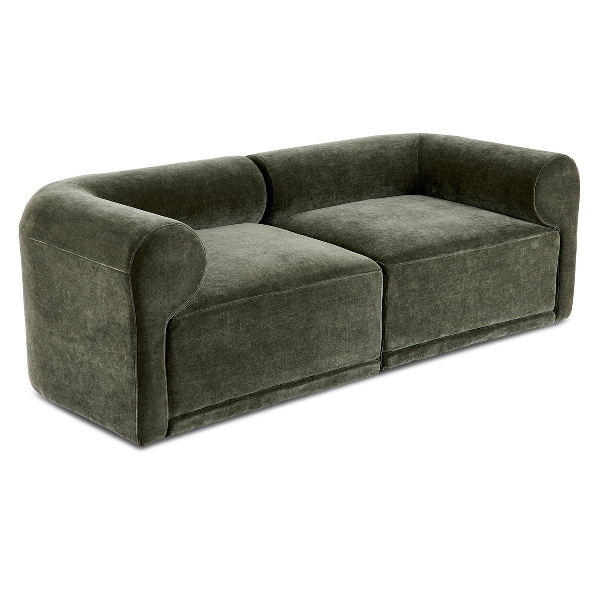 Tully 2 Seater Modular Sofa Olive