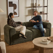 Tully 2 Seater Modular Sofa Olive