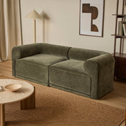Tully 2 Seater Modular Sofa Olive
