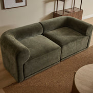 Tully 2 Seater Modular Sofa Olive