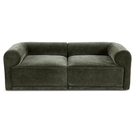 Tully 2 Seater Modular Sofa Olive
