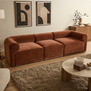 Tully 3 Seater Modular Sofa Cinnamon