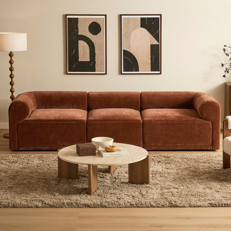 Tully 3 Seater Modular Sofa Cinnamon