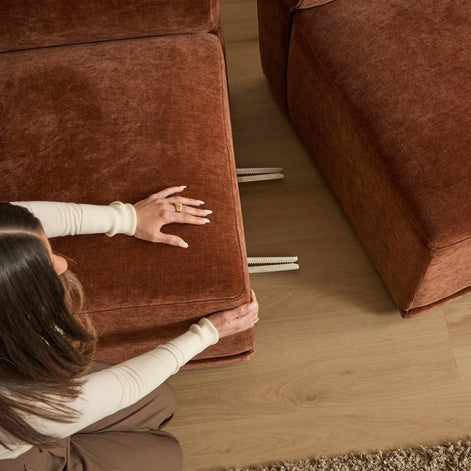 Tully 3 Seater Modular Sofa Cinnamon