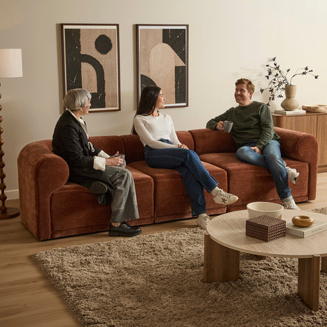 Tully 3 Seater Modular Sofa Cinnamon