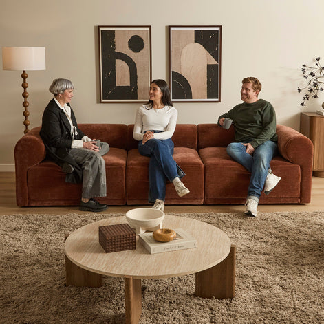 Tully 3 Seater Modular Sofa Cinnamon