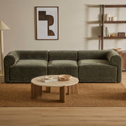 Tully 3 Seater Modular Sofa Olive