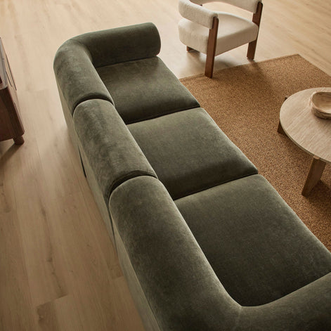 Tully 3 Seater Modular Sofa Olive