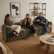 Tully 3 Seater Modular Sofa Olive