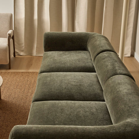 Tully 3 Seater Modular Sofa Olive
