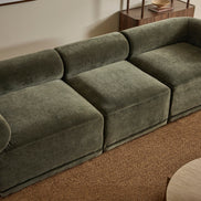 Tully 3 Seater Modular Sofa Olive