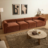 Tully 4 Seater Modular Sofa Cinnamon