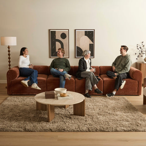 Tully 4 Seater Modular Sofa Cinnamon