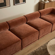 Tully 4 Seater Modular Sofa Cinnamon