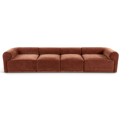 Tully 4 Seater Modular Sofa Cinnamon