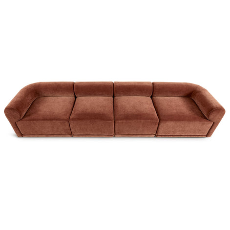 Tully 4 Seater Modular Sofa Cinnamon