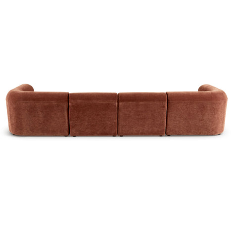 Tully 4 Seater Modular Sofa Cinnamon