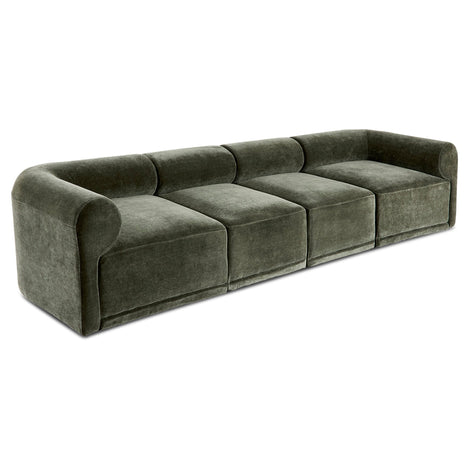Tully 4 Seater Modular Sofa Olive