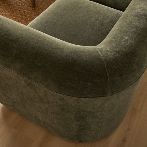 Tully 4 Seater Modular Sofa Olive