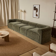 Tully 4 Seater Modular Sofa Olive