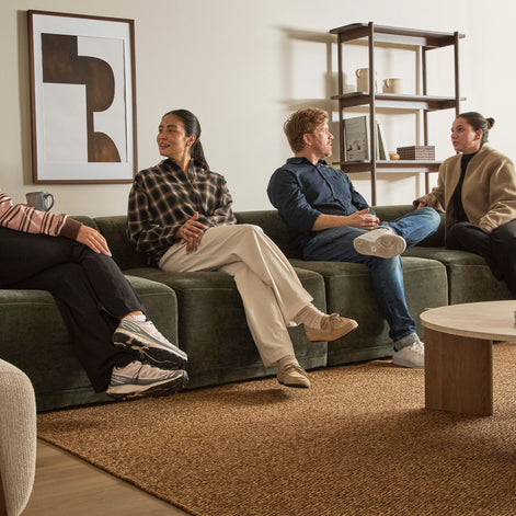 Tully 4 Seater Modular Sofa Olive