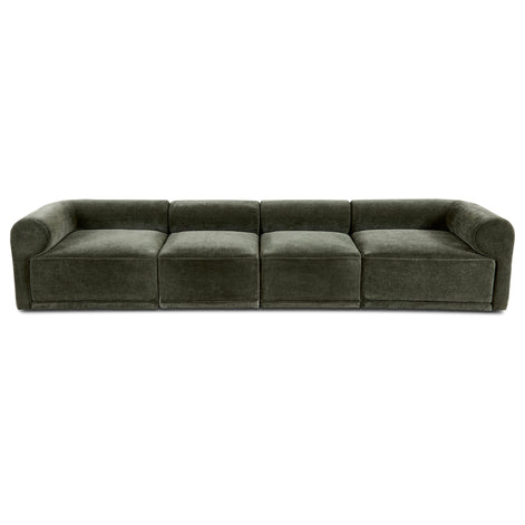Tully 4 Seater Modular Sofa Olive