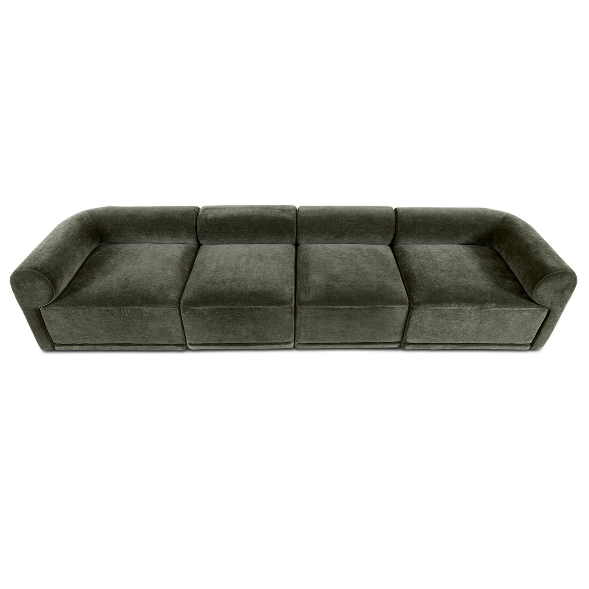 Tully 4 Seater Modular Sofa Olive