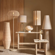 Amalfi Talstone Linen Floor Lamp Beige