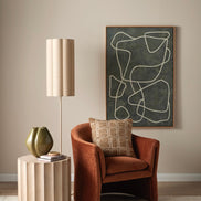 Amalfi Talstone Linen Floor Lamp Beige