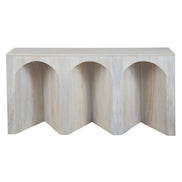 Arch Wood Console Table White Wash
